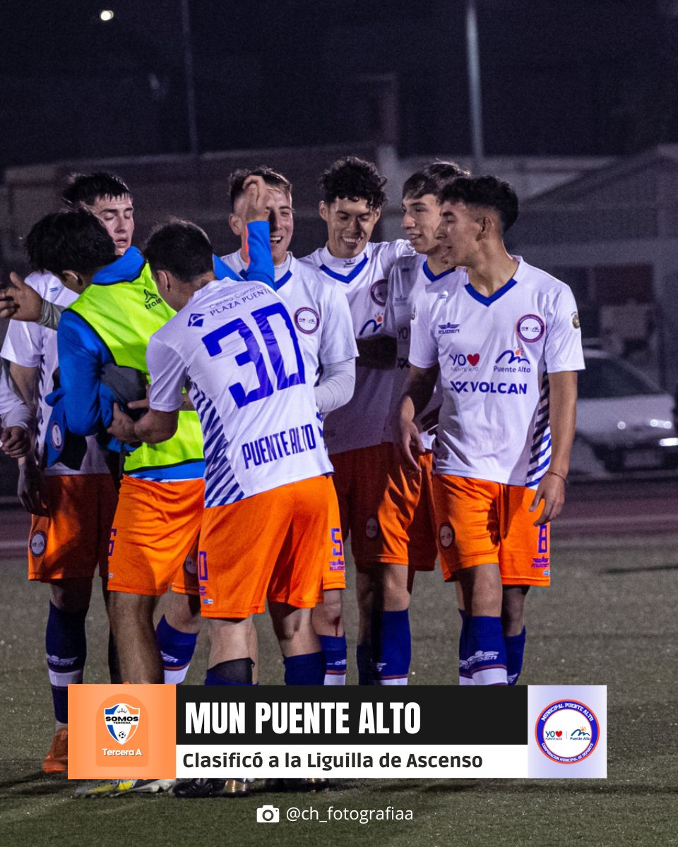 #MunicipalPuenteAlto se clasificó a la Liguilla por el Ascenso y a falta de 1 Fechas por jugar, ya pueden soñar con un cupo en la Profesional.

👀 ¿OPINIONES?

.
.
.

📸 @ ch_fotografiaa

————————————————————
#SomosTercera #TerceraA #TerceraB
————————————————————
