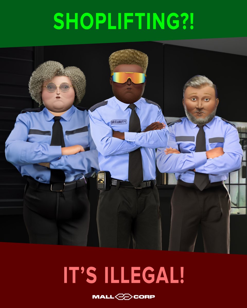 regulars_'s tweet photo. I hope this ad didn't disrupt your plans during your weekend shopping. Mall Corp.™ prioritizes the prevention of shoplifting and takes it very seriously!
https://t.co/8U2JJjJa4a
#RegularsNFT #RegularAds https://t.co/5XiMl2Heji