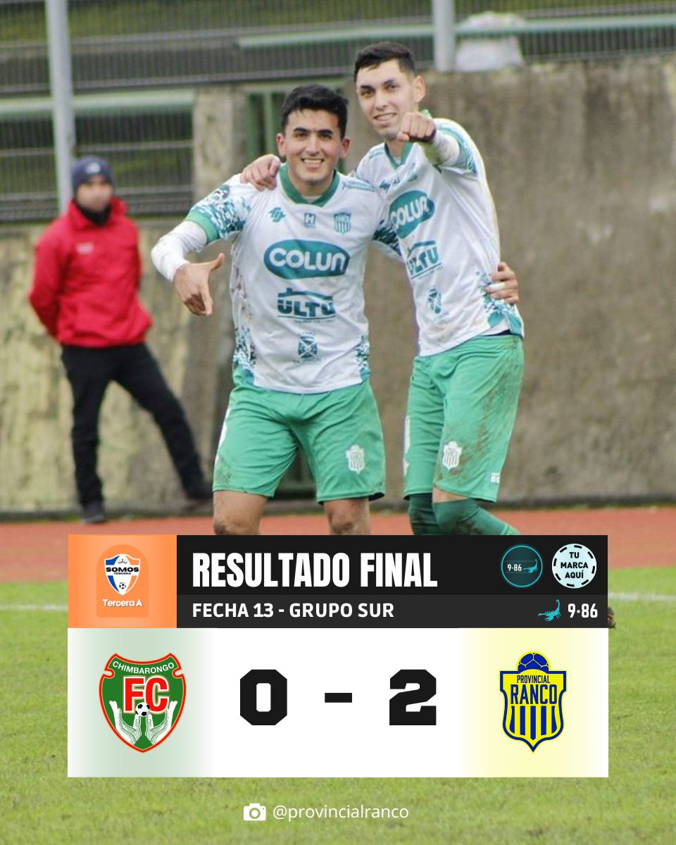 ⭕ ¡TERMINÓ EL PARTIDO!

#ProvincialRanco se impuso 2 - 0 a #ChimbarongoFC por la Fecha 13 del Grupo Sur.

👀 ¿OPINIONES?

.
.
.

————————————————————
#SomosTercera #TerceraA #TerceraB
————————————————————