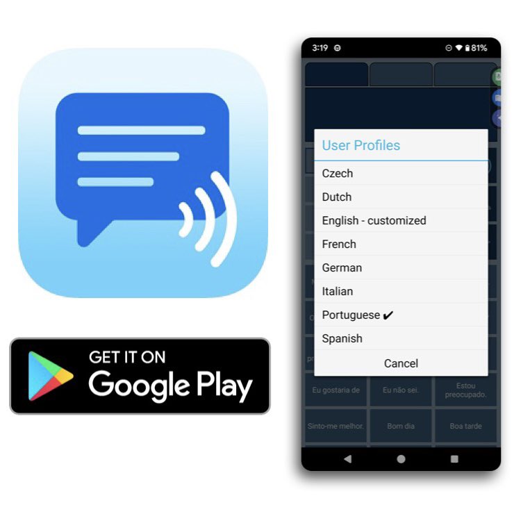amoorad's tweet image. Just discovered that the Android version of Speech Assistant AAC now includes premade phrases for 8 languages: Czech, Dutch, English, French, German, Italian, Portuguese &amp;amp; Spanish. play.google.com/store/apps/det…. 

#AndroidAAC