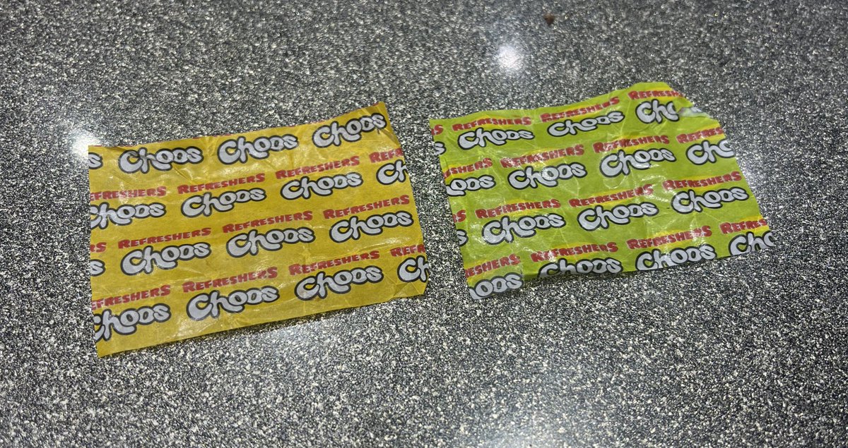 @SwizzelsMatlow My son (6) is one of the #1in12 males who are colourblind. He found it impossible to distinguish between these wrappers. Something as simple as a picture or word on the wrapper would make a huge difference. @colourblindorg #colourblindawareness #accessibility