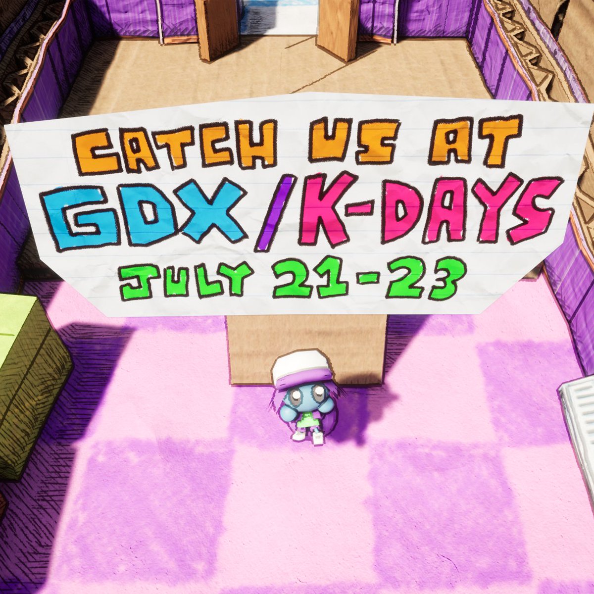 CrenelAndMerlon's tweet image. We are demoing Schooled once again at #GDX2023 and #kdays in Edmonton! Don&apos;t miss us July 21-23 to catch the newest build of our game.