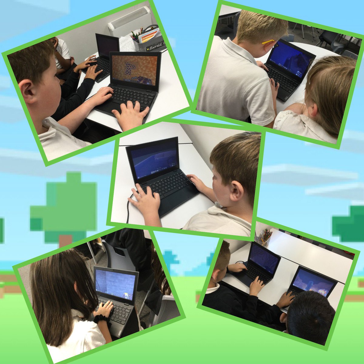 _MrsCPalmer's tweet photo. Creating different landforms in our Minecraft worlds! #sapsstem #sapsh https://t.co/dyP2VBIuJx