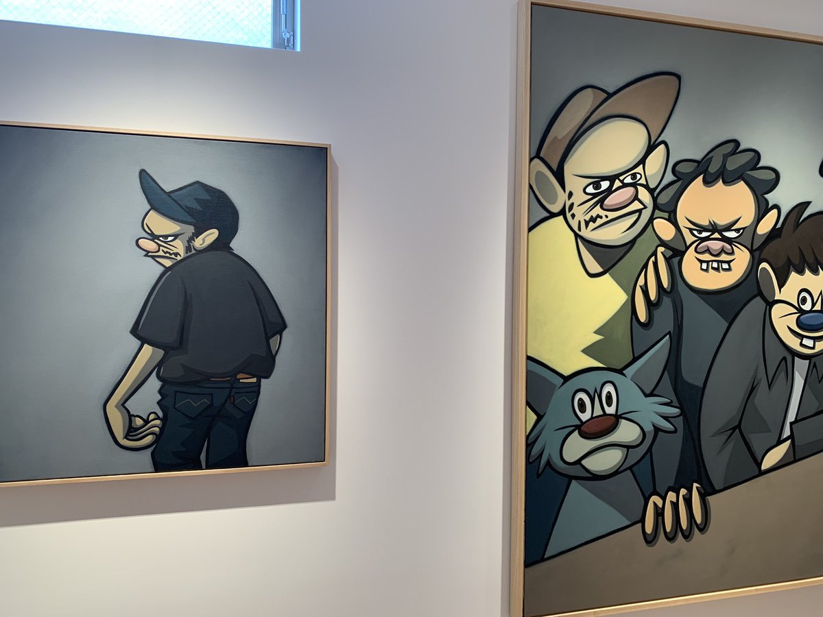 花井祐介さんの個展を見てきた。いろいろスッキリしてて気持ち良かった。ダンボールも展示物かと思った。 https://t.co/dtWTkAU5TU