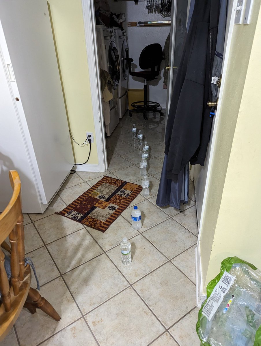 nerdheroine's tweet photo. Me *running into the living room*: Dad! There's a trail of water coming from the laundry room!

The laundry room: https://t.co/uwGE5XJaAh