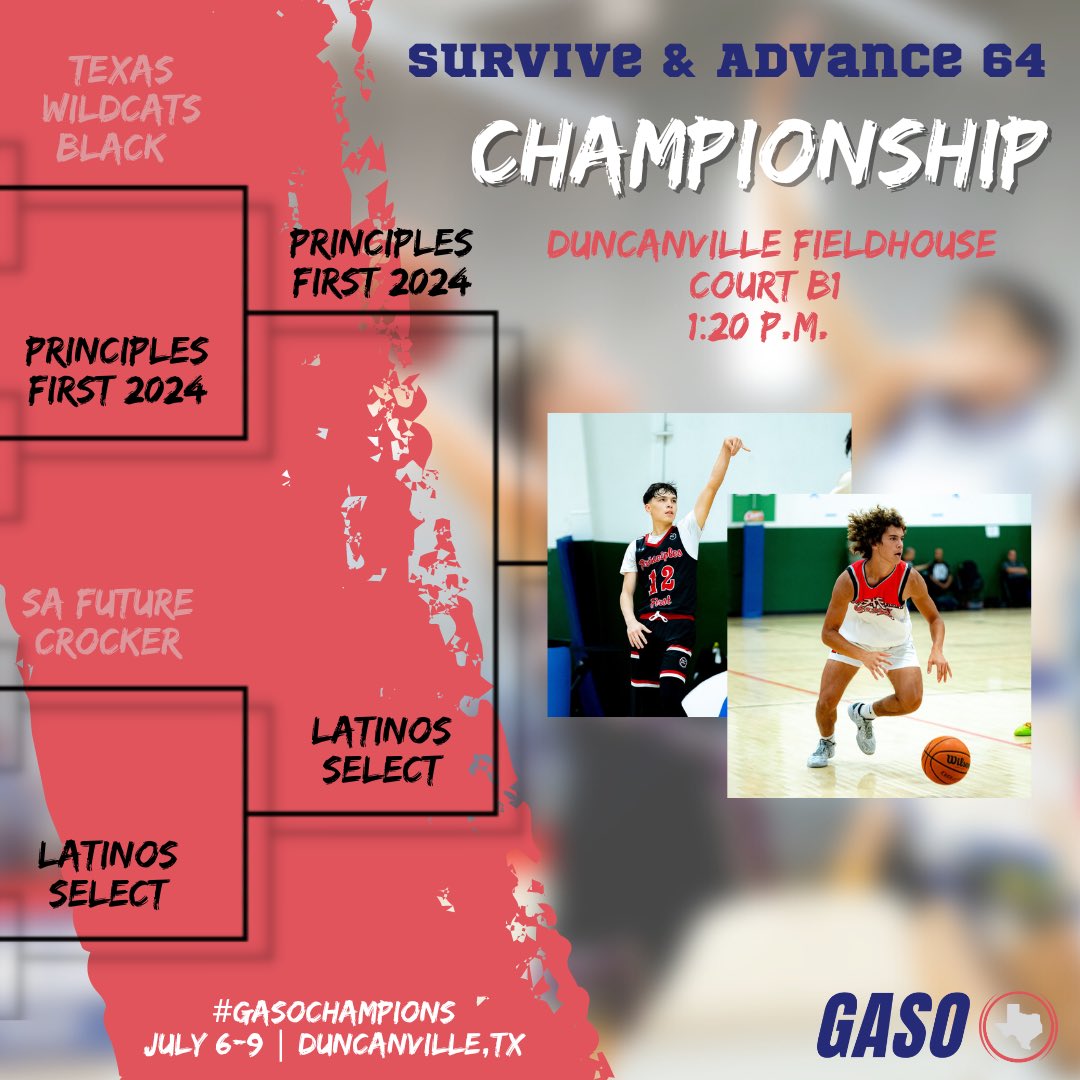 TexasHoopsGASO's tweet photo. #GASOChampions | Duncanville

Survive and Advance 64
——————————————————
Principles First 2024
🆚
Latinos Select 

Big Time Game for some Big Time Players 🏆

#GASO | Everyone’s Big Stage https://t.co/cwN7Y9Mqq5