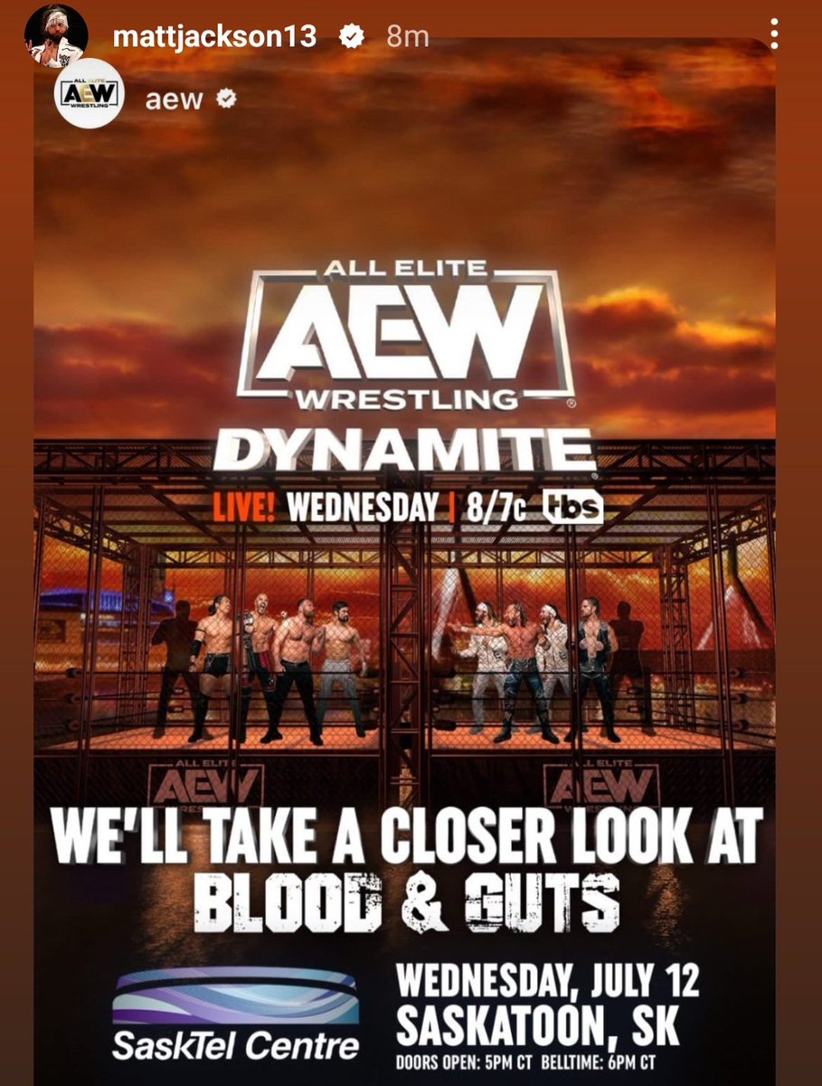 MattJacksonOOC's tweet image. From Matt's Instagram.

The Road to Blood &amp;amp; Guts and the 5th member reveals.

#AEW #BTE #AEWonTV #BeingTheElite #TheElite #YoungBucks #KennyOmega #HangmanPage #KotaIbushi #BloodAndGuts #DunDunDunnnn
