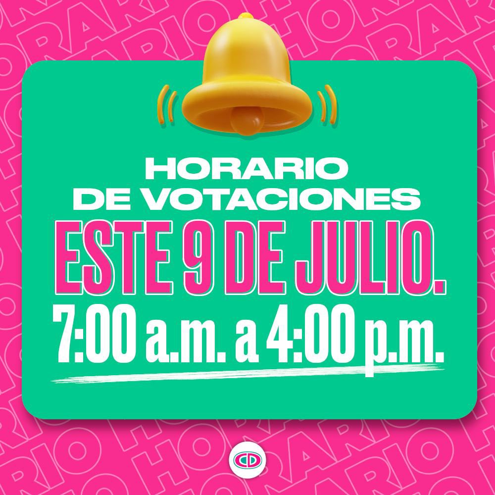CaDemocratico's tweet photo. Amigo CD, recuerda que mañana los centros de votación estarán abiertos de 7:00 a.m. a 4:00 p.m.

No olvides salir temprano a votar, verificar tu ubicación en https://t.co/kN5DaNqrFK y llevar tu cédula.

¡Tu voto fortalece nuestro partido!

#CambioDemocrático #HacerLasCosasBien https://t.co/RUCWzrg3TX