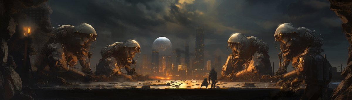 ZornesJericho's tweet photo. The evolved humanoid cyborgs stand united, inspired by the lost civilization's wisdom and reverence for the planet. #LegacyOfEarth https://t.co/kRREV0uzsk