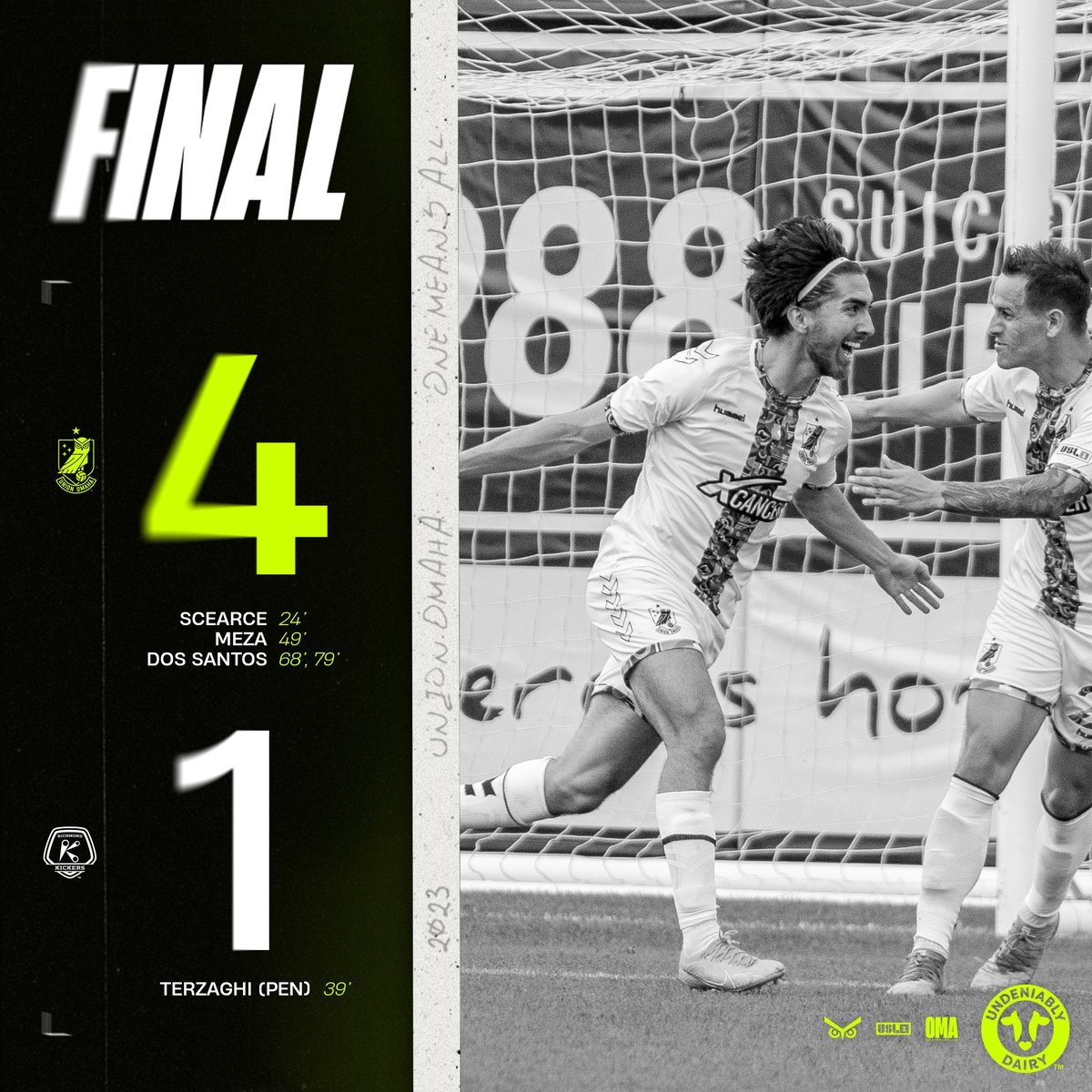 Union Omaha (@union_omaha) on Twitter photo ๐๐๐ก๐๐ | 4-1
Our biggest crowd this season (3,524), the most goals scored this season (4) AND a new face in the record books. #MezaMagic
What a nightโฆ ๐คฉ๐ค๐ค
<a href="/UndeniablyDairy/">Undeniably Dairy</a> <a href="/MidwestDairy/">Midwest Dairy</a> | #OMAvRIC ๐๐๐ก๐๐ | 4-1
Our biggest crowd this season (3,524), the most goals scored this season (4) AND a new face in the record books. #MezaMagic
What a nightโฆ ๐คฉ๐ค๐ค
<a href="/UndeniablyDairy/">Undeniably Dairy</a> <a href="/MidwestDairy/">Midwest Dairy</a> | #OMAvRIC