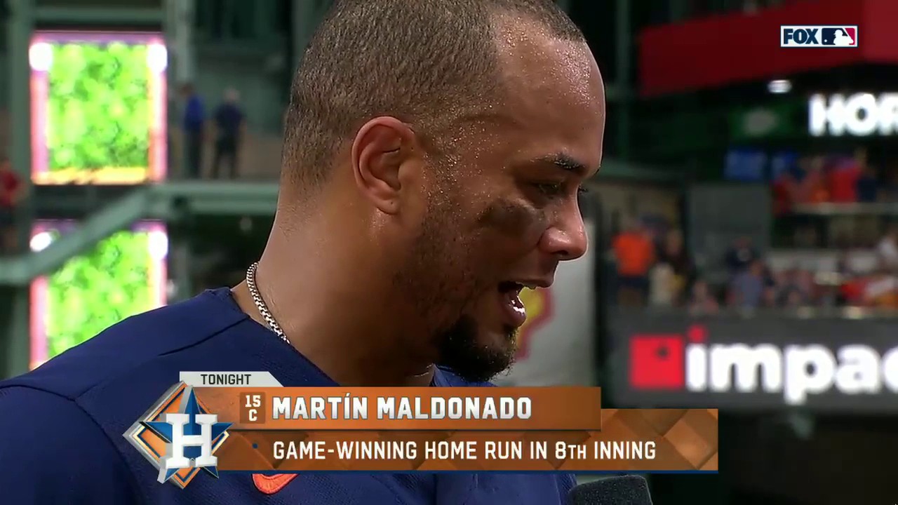 FOX Sports: MLB on X: The man of the hour. 👏 @astros catcher Martín  Maldonado joined @Ken_Rosenthal after his game-winning home run in the 8th  ⬇️  / X