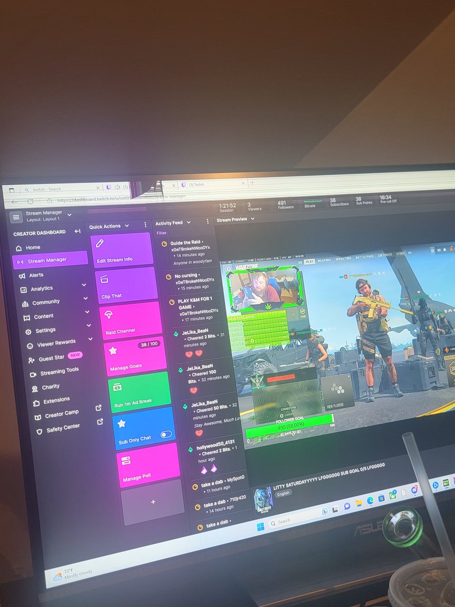 COME CHECK ME OUT ON TWITCH XX603CUMMINSXX I'll be live till 1 or so am est time