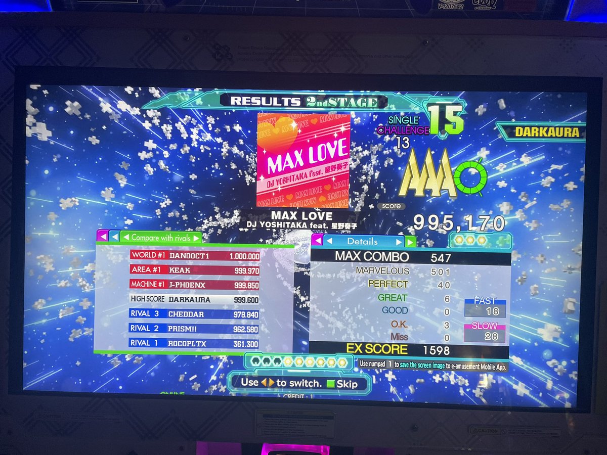 DarkAura95's tweet photo. Finally got a PFC on #coldstartchallenge, lol! On the best chart of the set!
#DDR https://t.co/RrM8GOD73D