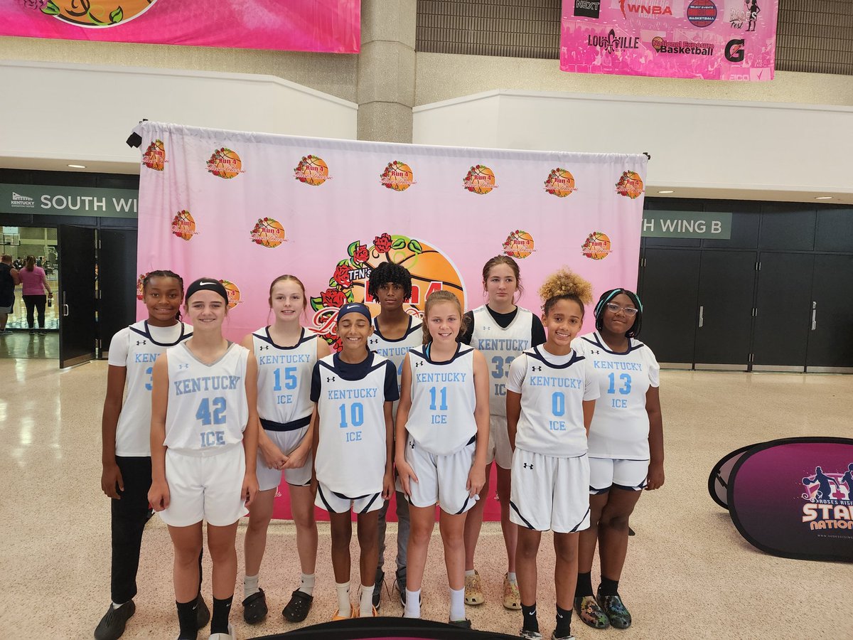 I am so proud of this group of ladies.  We were missing 3 key players, and we did great.
9 players,  2 of them new players.  3 of them 5th graders. The future is bright. @Kentucky__ICE <a href="/KYINhoops/">𝙆𝙚𝙣𝙩𝙪𝙘𝙠𝙞𝙖𝙣𝙖 𝙃𝙤𝙤𝙥𝙨</a> <a href="/TFNsRun4Roses/">TFN's Run 4 Roses</a>