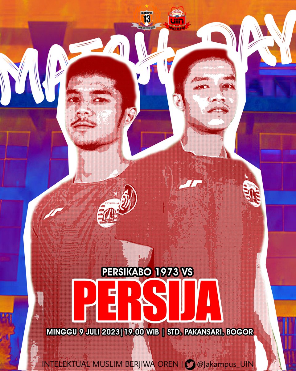 Jakampus_UIN's tweet photo. Happy Persija Day
#PersijaDay
#JakampusUIN
#13iggerToWinner
#IntelektualMuslimBerjiwaOren https://t.co/VJVSRHY1lK