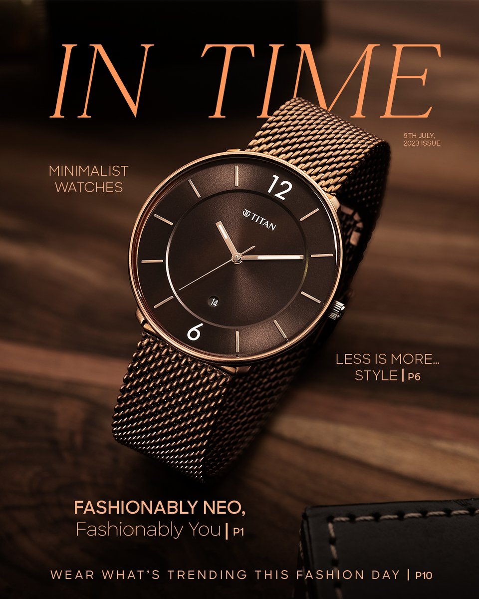 Not us making up a fashion magazine to celebrate #FashionDay 👀

#Titan #TitanWatchesIndia #WatchesforMen #WatchesForWomen #Fashion #FashionDay2023