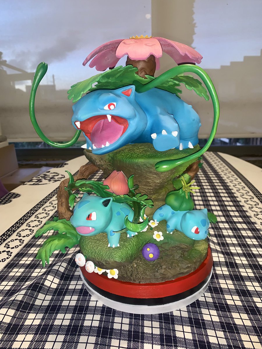 #diorama de #pokemon #bulbasaur #ivysaur y #venusaur #impresion3d #pintadoamano #Disponible #BLEACH_anime