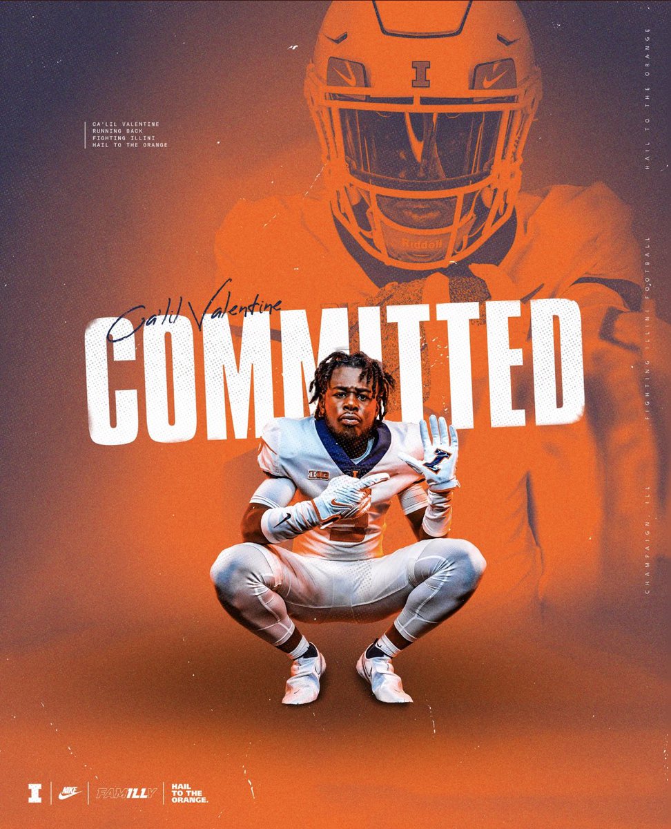 Blessed to say I have COMMITTED to the University of Illinois!! 10000% locked in.