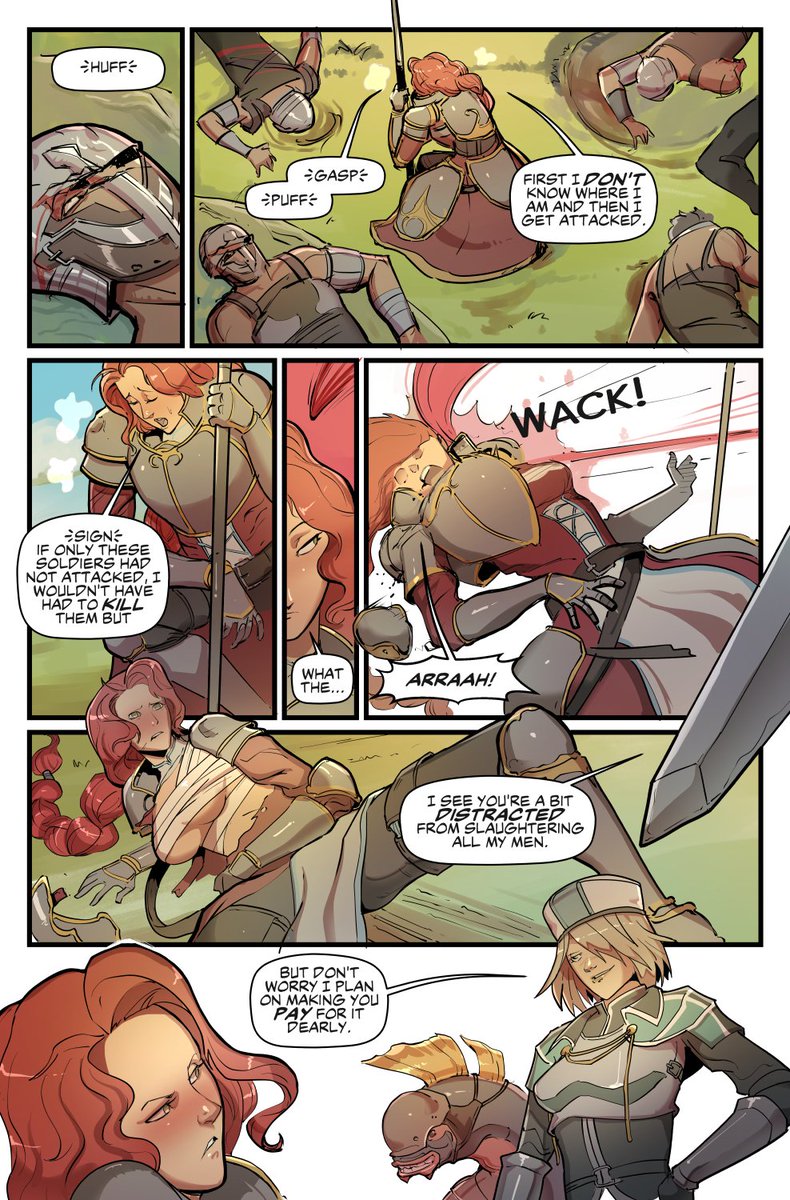 Commission comic with Emma from The Last Remnant attacking Titania from Fire Emblem.
1/3

with a brief outline, I came up with all the visual stuff myself. 

for commission inquires please email me at disclaimer41@gmail.com

commission sheet here. 
disclaimish.com/index.php/comm…