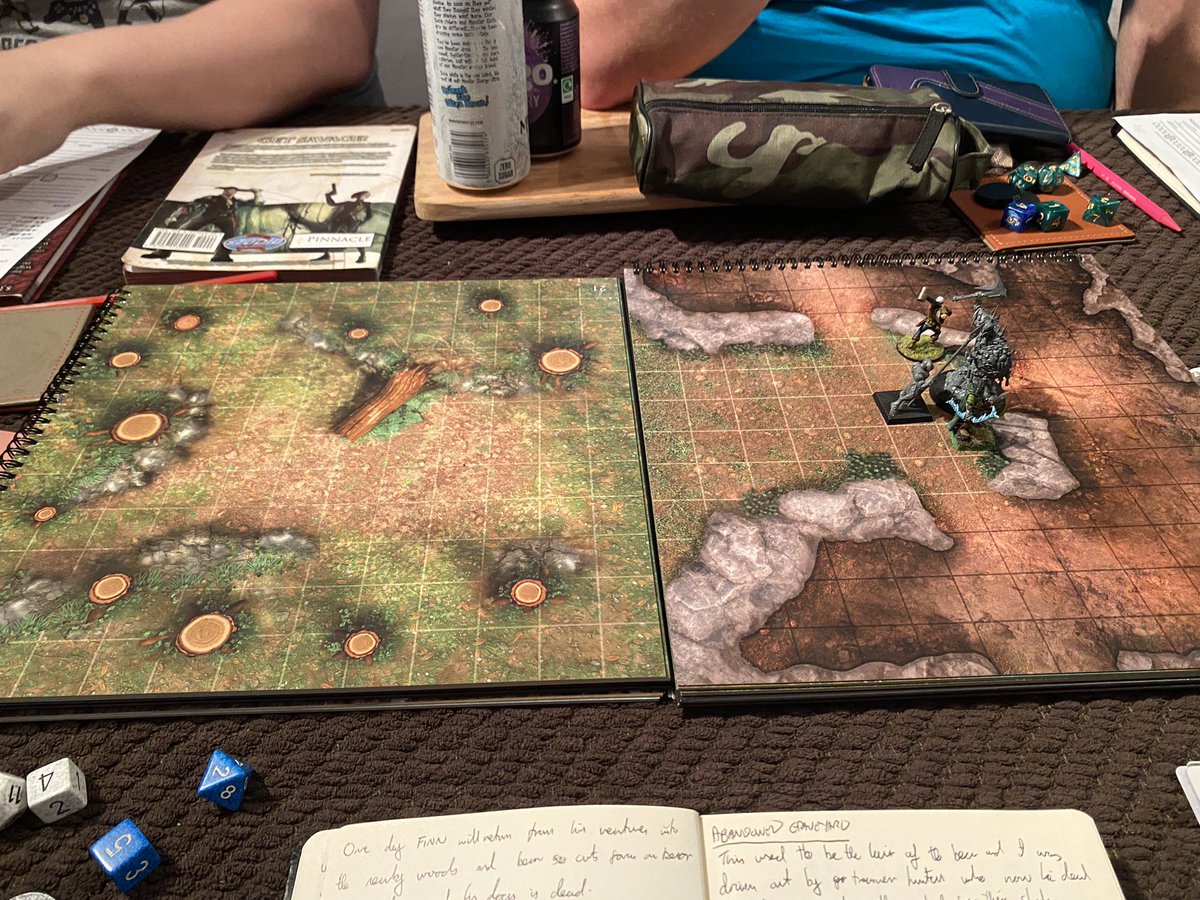cptmachine's tweet photo. Many thanks to @LokeBattlemats for their amazing wilderness bookmark and also their free adventure. They provided the perfect backdrop to kick starting a new #Hellfrost game. https://t.co/BrYDZoIwCc