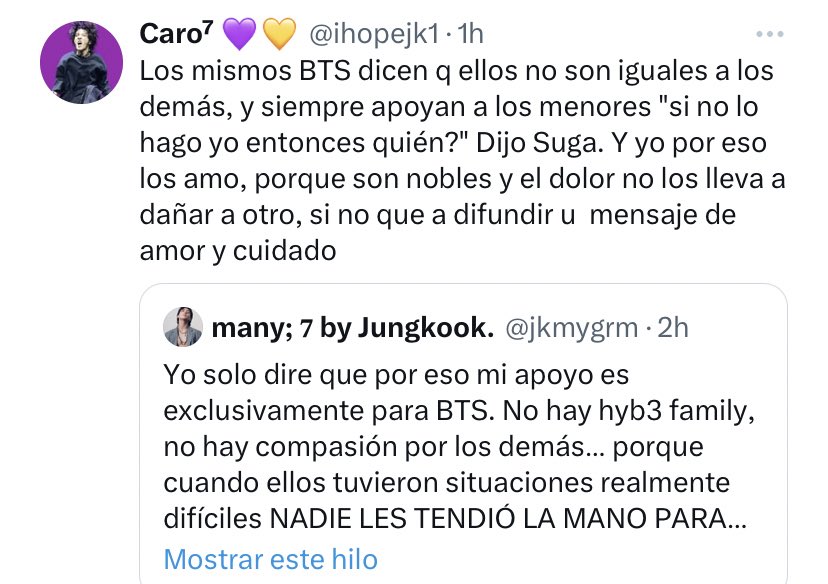koominrm's tweet photo. pero cuando se trata de defender y apoyar a los chicos en momentos difíciles ahí si se esconden verdad? no les importa que otros fandoms les tiren mierda a más no poder, en fin… yo simplemente he dicho que mi apoyo es EXCLUSIVAMENTE PARA BTS, para nadie más. https://t.co/Hdoif3CM3S