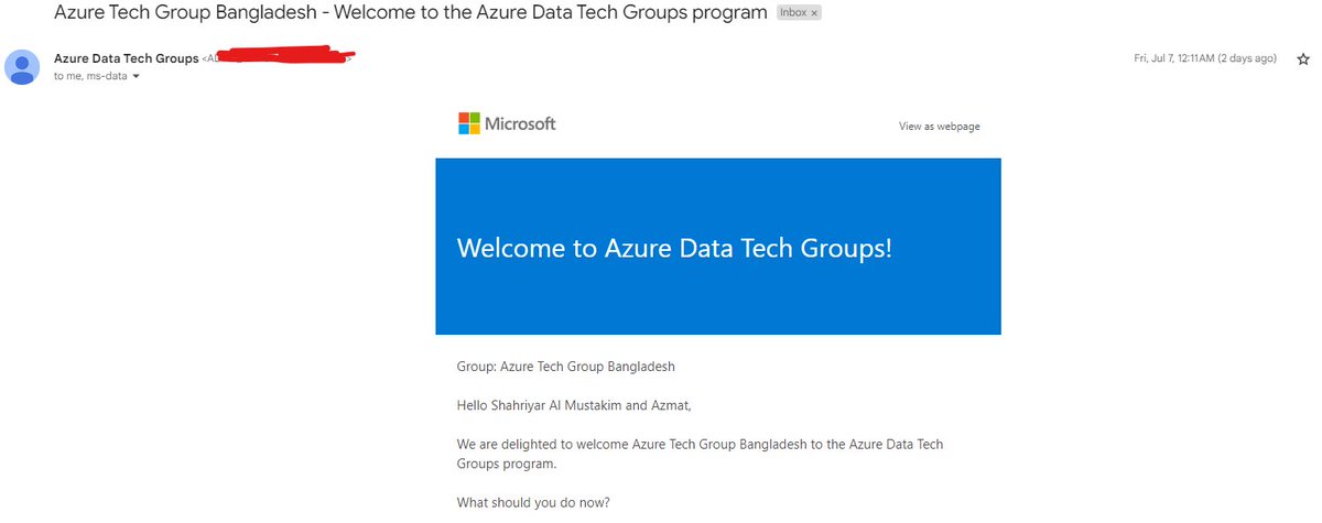mitul_shahriyar's tweet image. Azure Tech Group Bangladesh joined the Microsoft Data Tech Group.
Join us: aka.ms/AzureTechGroup…
#AzureDataCommunity