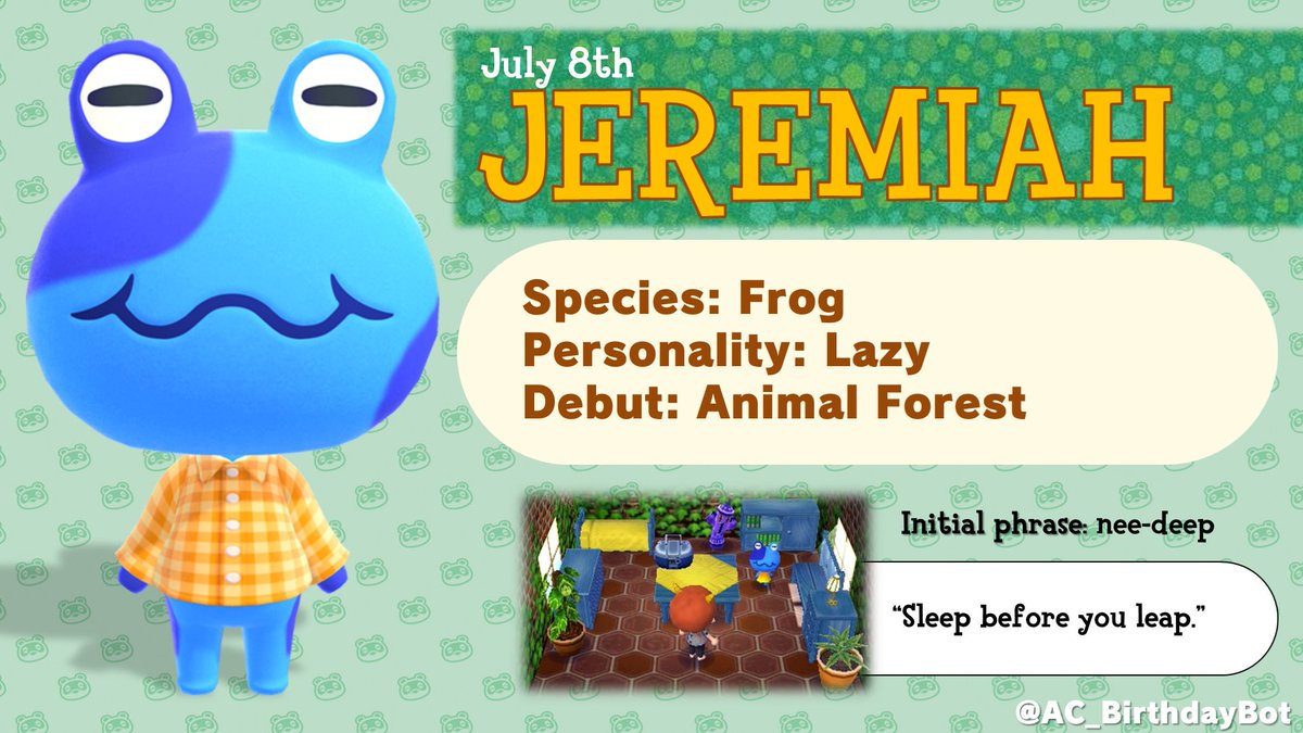 Today, July 8th, is Jeremiah's birthday!