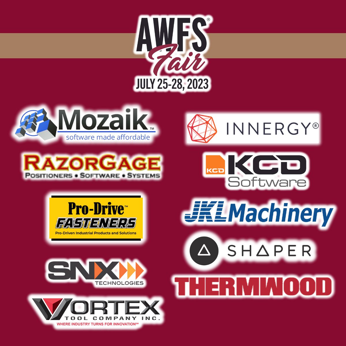 AWFSFair's tweet image. Thank you to AWFS®Fair 2023 Official Sponsors!

#BuiltForThis #AWFSFair #AWFSFair2023 #OfficialSponsors #AWFS