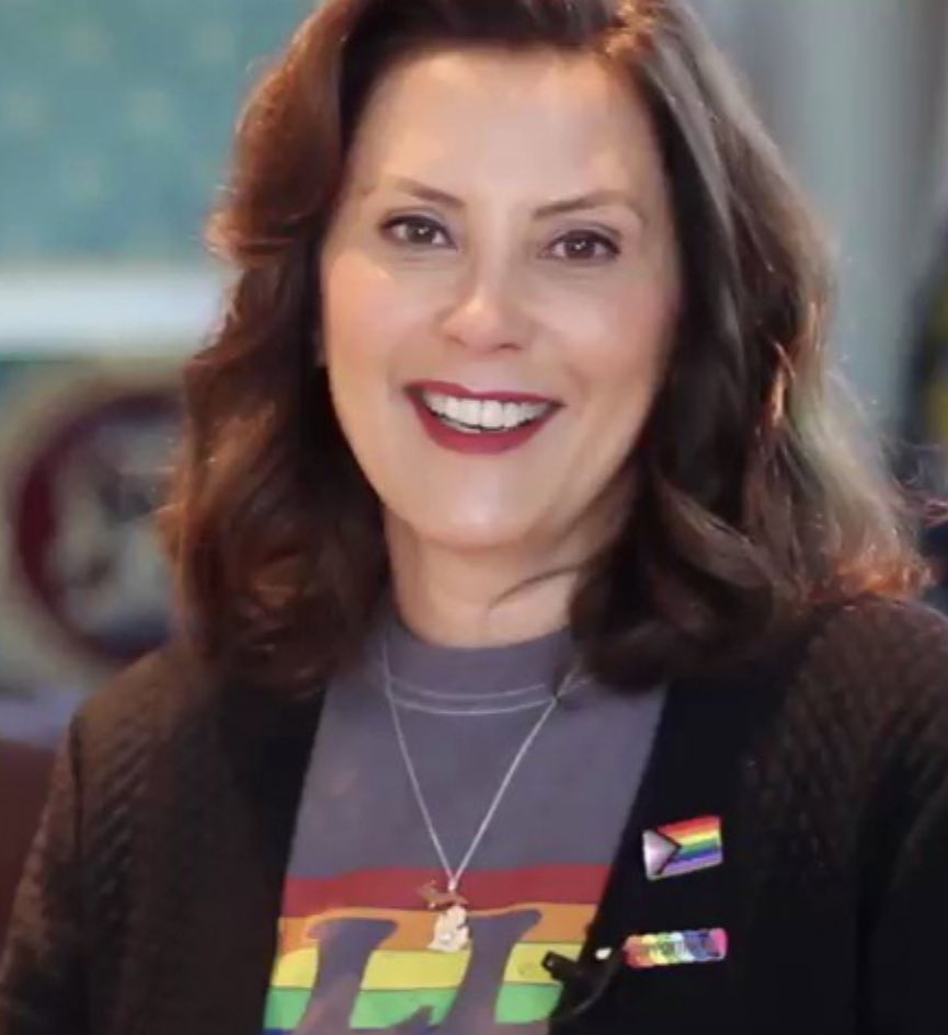 OliLondonTV's tweet photo. Michigan could make it a FELONY with up to 5 years in prison and a $10,000 fine for misgendering. 

Governor Gretchen Whitmer is expected to sign into law HB 4474, if it passes through the next vote in the Michigan Senate. 

The bill, which just passed the Michigan House vote, would make it a HATE CRIME to misgender someone or use the wrong pronouns. 

The bill says that anyone who intimidates a transgender person could be charged with a felony offense. 

“'Intimidate means a willful course of conduct involving repeated or continuing harassment of another individual that would cause a reasonable individual to feel terrorized, frightened, or threatened, and that actually causes the victim to feel terrorized, frightened, or threatened.”

Anyone who uses the wrong pronouns would face Felony charges, with up to a $10,000 fine or up to 5 years in prison. 

Source: Daily Mail
