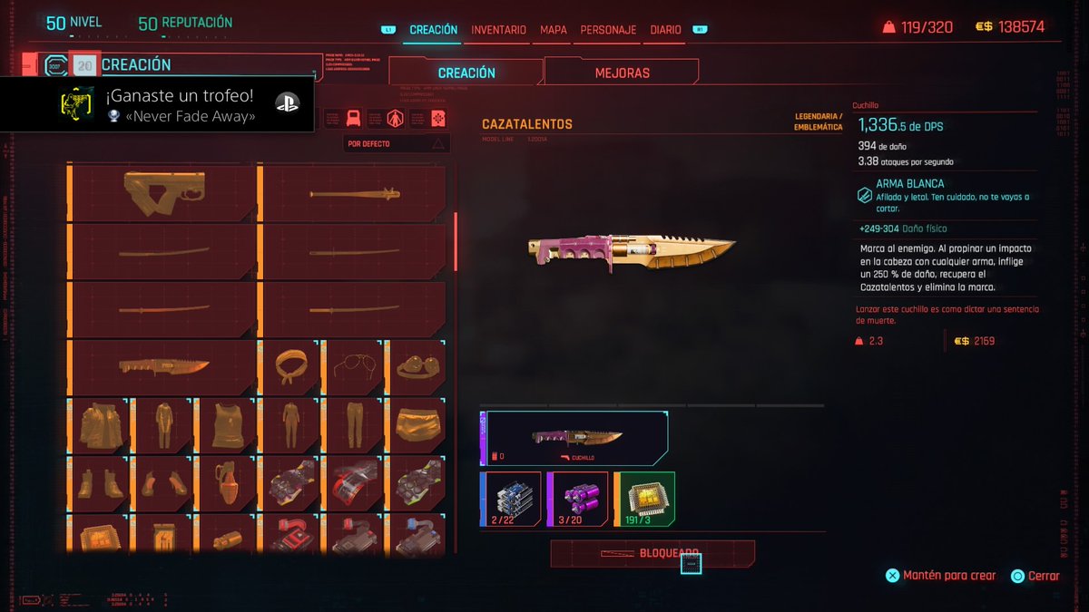 Deweth's tweet image. Cyberpunk 2077
«Never Fade Away» (Platino)
100% al fin. #PS4share store.playstation.com/#!/tid=CUSA165…