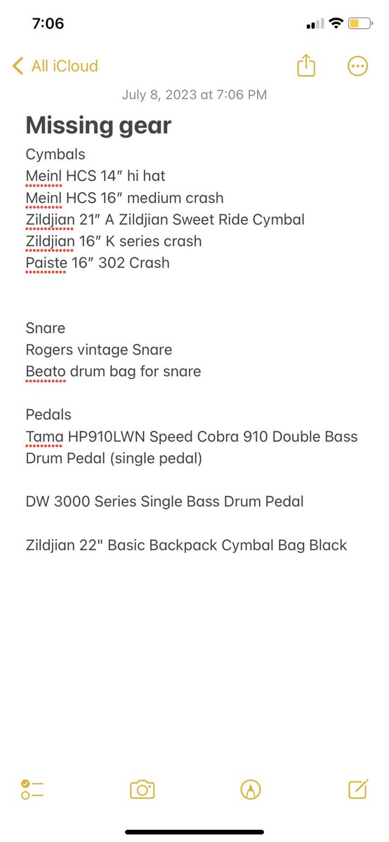 AnythingBagel's tweet photo. Had a bunch of my gear stolen last night please keep an eye out for some drum bullshit in the Philadelphia area https://t.co/kkZNANFdDY