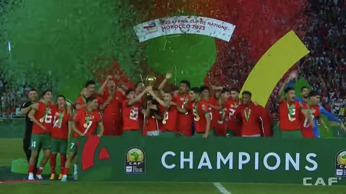 lnstantFoot's tweet photo. 🚨 Le Maroc soulève la CAN U23 devant son public ! 🏆🇲🇦❤️ https://t.co/ueMwinmHQ9