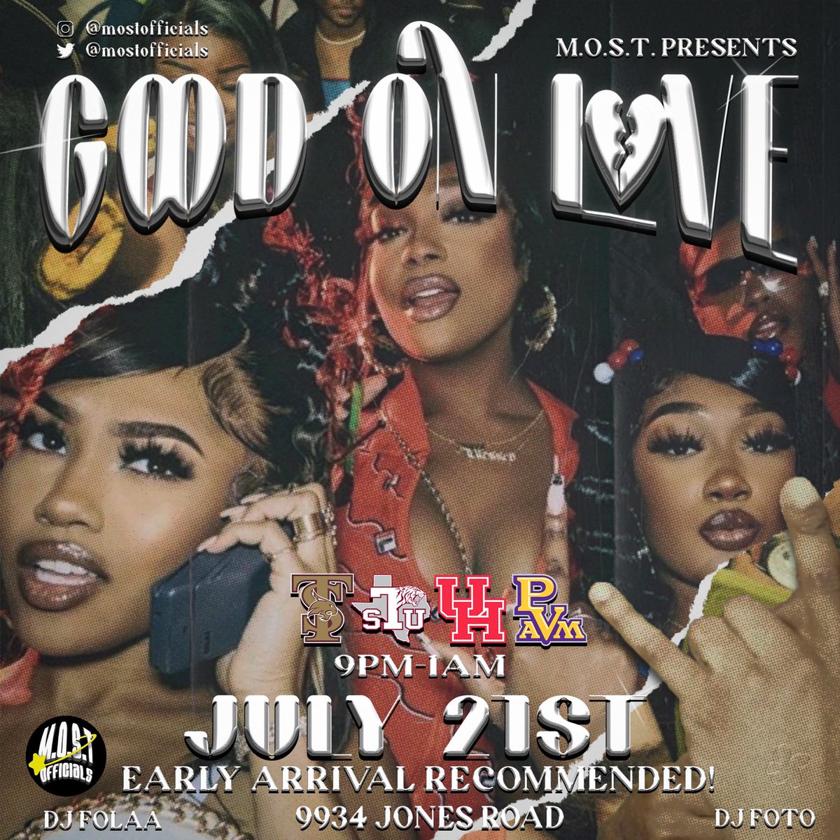 We Back! M.O.S.T. Presents “Good On Love” our FIRST official party of the Summer. Get your presales NOW while they are 5$⭐️ #GoodonLoveHTX #Mostofficials