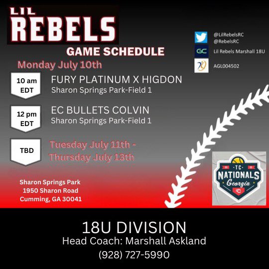 Howe17Hannah's tweet photo. @RebelsRc is headed to Georgia this week for @TCSFastpitch. Let’s go!!! @ExtraInningSB @ondecksoftball @StriveSoftball @thealliancefp @PGFnetwork @AGLSoftball @GSU_Softball_ https://t.co/g4ULLVrZzE