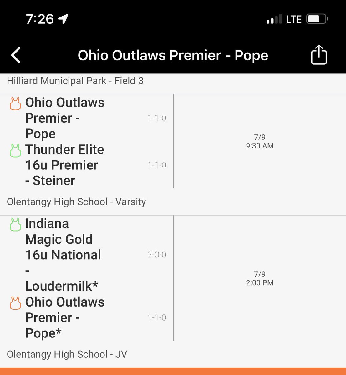 Here is our team’s schedule for sunday at the Stingray Showcase. We are now at  Olentangy High School. Hope to see you there!! <a href="/AshlandUSball/">Ashland University Softball</a> <a href="/ZipsSB/">Akron Zips Softball</a> <a href="/annakirk47/">anna kirk</a> <a href="/HCSBCHARGERS/">Hillsdale College Softball</a> <a href="/RMUSoftball/">RMU Softball</a> <a href="/YSUSoftball/">Youngstown State Softball 🐧</a> <a href="/MSU_Softball/">Michigan State Softball</a> <a href="/KentStSoftball/">Kent State Softball</a> <a href="/RedFlashSB/">Saint Francis Softball</a> <a href="/Bucknell_SB/">Bucknell Softball</a> @CoachFentonBG