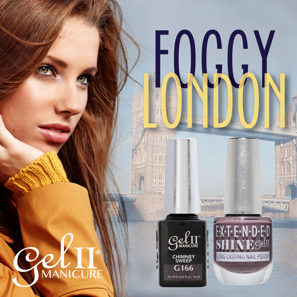 Gel II Foggy London Chimney Sweep G166 - The Original No Base Coat Polish⠀⠀⠀
bit.ly/2ZQsQJG  ⠀⠀⠀
#gelii #geltwo #London #GelPolish #nailsalons #manicure #pedicure #nails⠀
