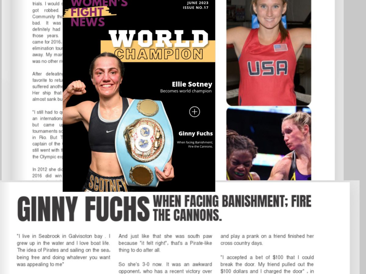 I RARELY write anything nowadays but once in a while I make one count. Check out the piece 📰 I wrote for @WomensFightNew1 on @GinnyFuchsUSA When facing Banishment; Fire the Cannons. The story of an Olympian just looking for her opportunity. Check out the rest of the digital…