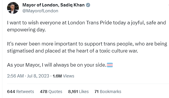 If it's a toxic culture war then perhaps our government officials should not be taking sides.  But they always do seem to be taking sides and it's always the same side.