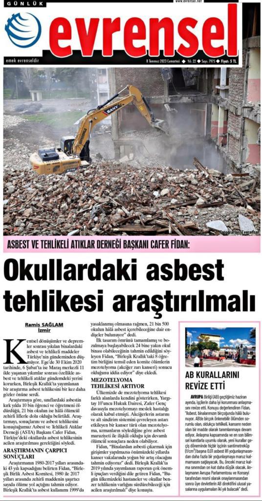 Kamu kurumlarında ki asbest tehlikesi araştırılmalı.
#asbest #asbestos #kanser <a href="/ramisrasi/">Ramis Sağlam</a> <a href="/evrenselgzt/">Evrensel Gazetesi</a>