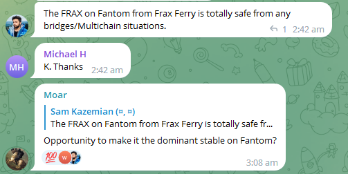 OuroborosCap8's tweet photo. Attention @FantomFDN protocols - @SpookySwap @GeistFinance @Equalizer0x @Spirit_Swap @MorphexFTM @mummyftm @beethoven_x @GranaryFinance 

Restart your protocol's liquidity with FRAX. FRAX is native crosschain with FraxFerry. Happy to connect you with @fraxfinance. https://t.co/ZP65Nsx2PW