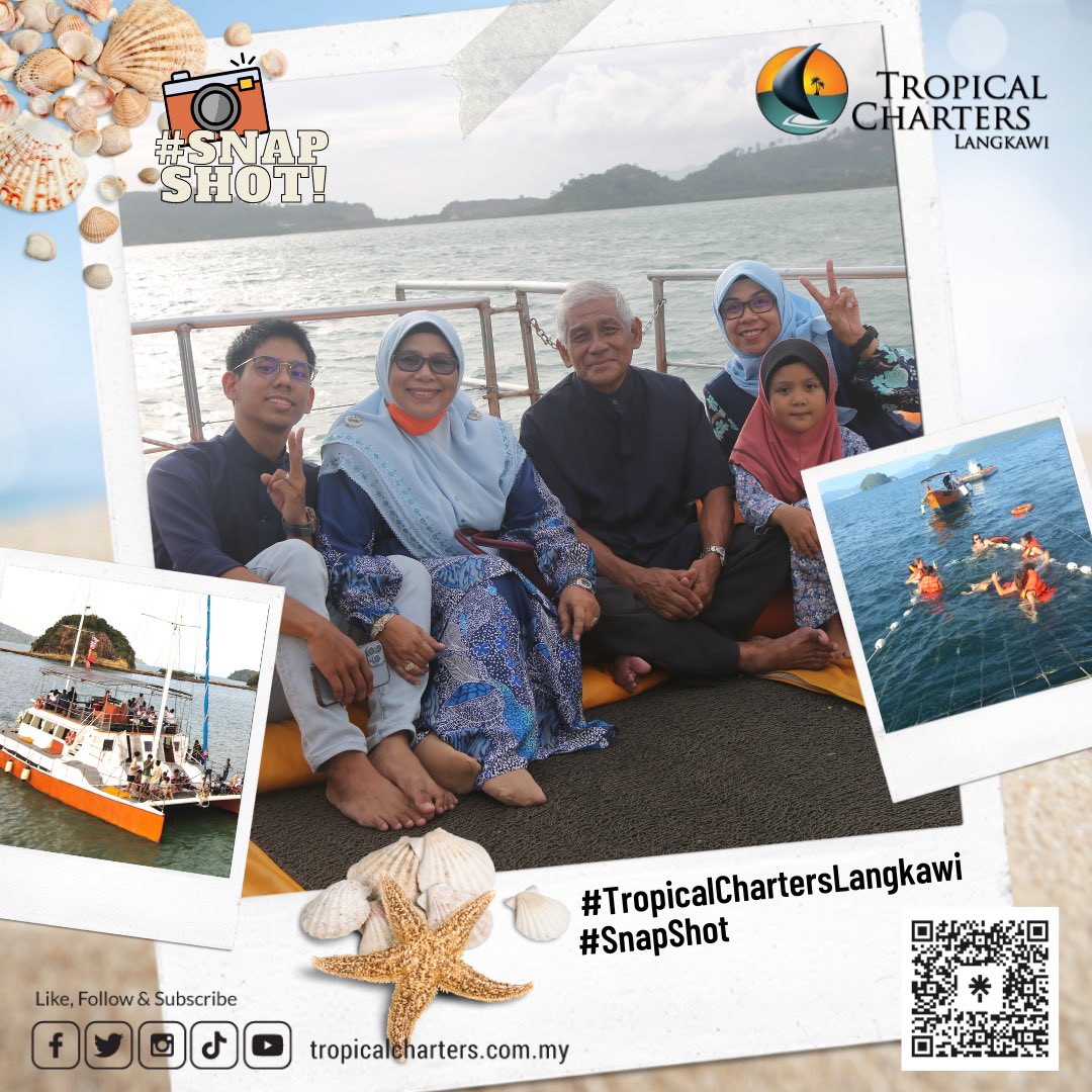Tropicalcharter's tweet photo. Cruisin' into the sunset with the happiest bunch! Our amazing guests &amp; their families had an absolute blast on our Sunset Dinner Cruise in Langkawi with Tropical Charters. From breathtaking views to delicious BBQ dinners onboard, it was all about creating unforgettable memories. https://t.co/w71v7CxGqD