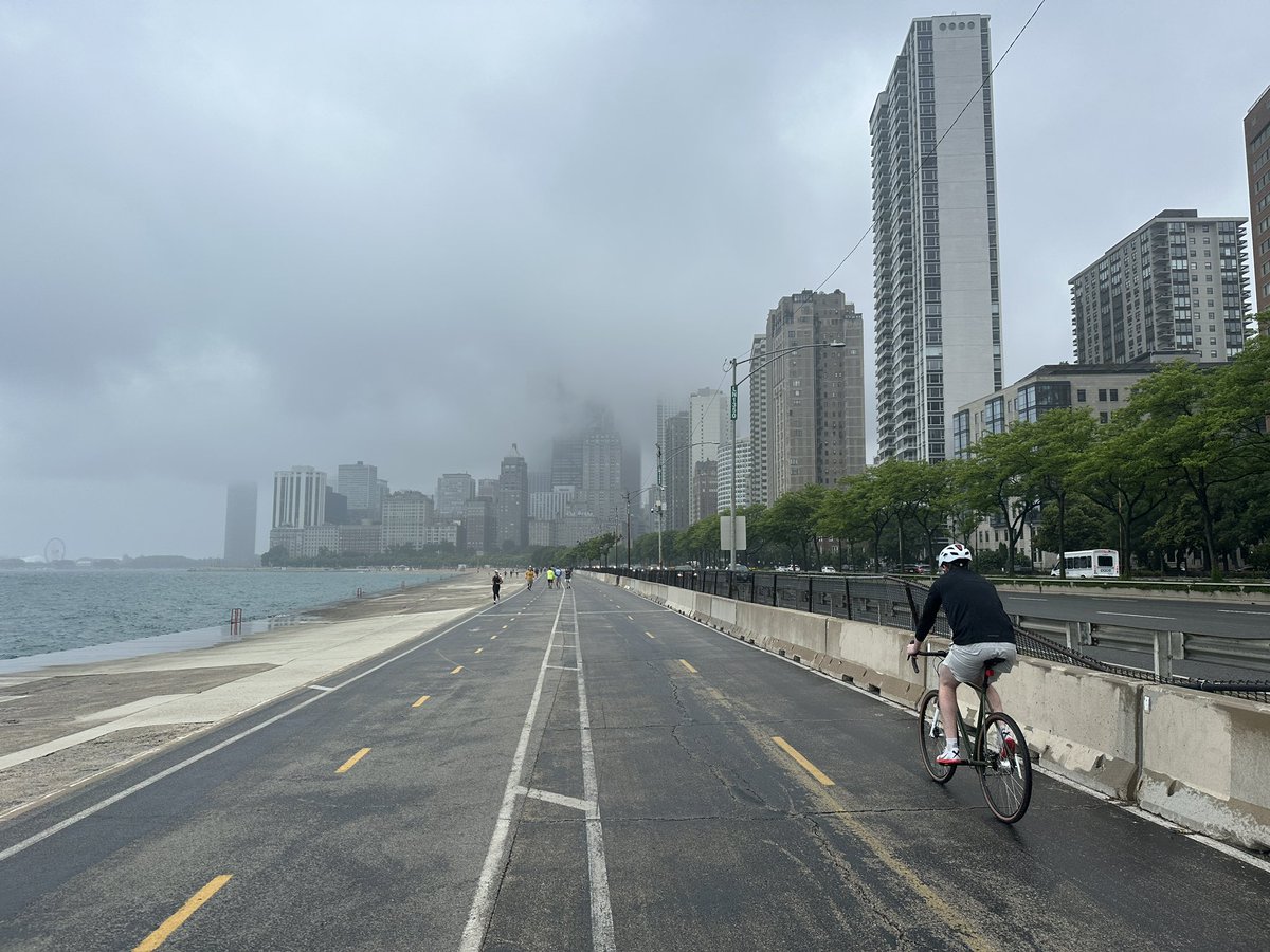 sbperimeter's tweet photo. Day 97: Highland Park,IL to Hobart,IN - 73 miles.  Today was rain pretty much all day (except last 8 miles), but that didn’t keep from enjoying biking thru Chicago and some cool bike paths in Indiana.  Ended the day at a cool bike shop in Hobart: Trailblazers https://t.co/cuF8gaoooW
