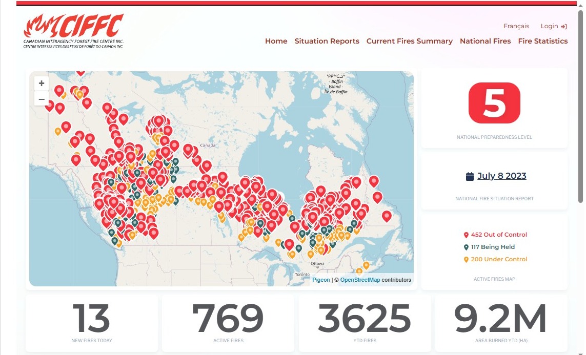 WildlandFirefig's tweet photo. Canadá ya ha alcanzado la cifra de 9.2 millones de hectáreas quemadas. Ese es el tamaño de Portugal. 
Es como si Portugal entera hubiera ardido... https://t.co/zzjJOaYrg1
