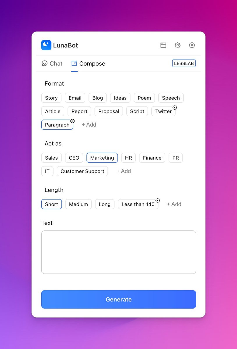 lunabotai's tweet image. ✍️ LunaBot 帮你提升创造力！在 lunabot.ai 上，我们的 Prompt 助手助你突破写作困境！#写作助手