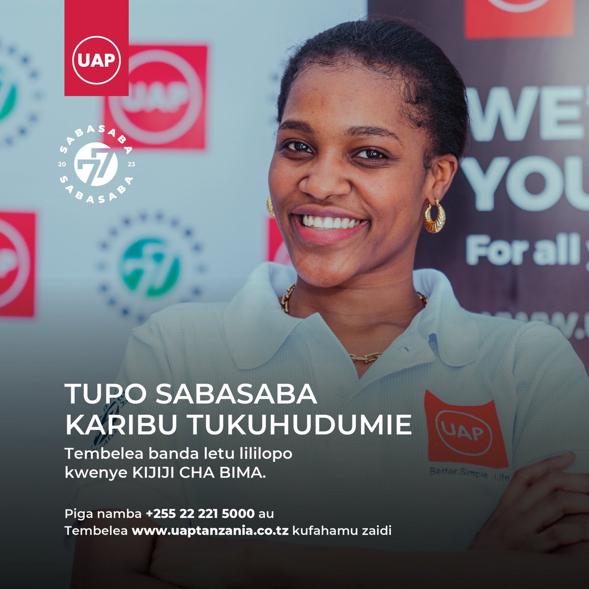 uaptz's tweet photo. Tembelea banda letu katika Kijiji cha Bima kujifunza zaidi kuhusu bima. Timu ya wataalam wetu wako tayari kukuhudumia…

Karibu sana!

Piga namba +255 22 221 5000 au Tembelea https://t.co/Mu4SjNUPG9 kufahamu zaidi

-

#uapinsurancetz #uaptz #bimanauap #insurance #uapsabasaba2023 https://t.co/nENN1i9rjh