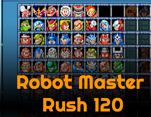 Trying a faster variation of the Mega Man Damage Shuffler tonight - Robot Master Rush 120 - 120 bosses, no Wily Stages. Mega Man 1-7, X1-X3, I-V twitch.tv/smight !