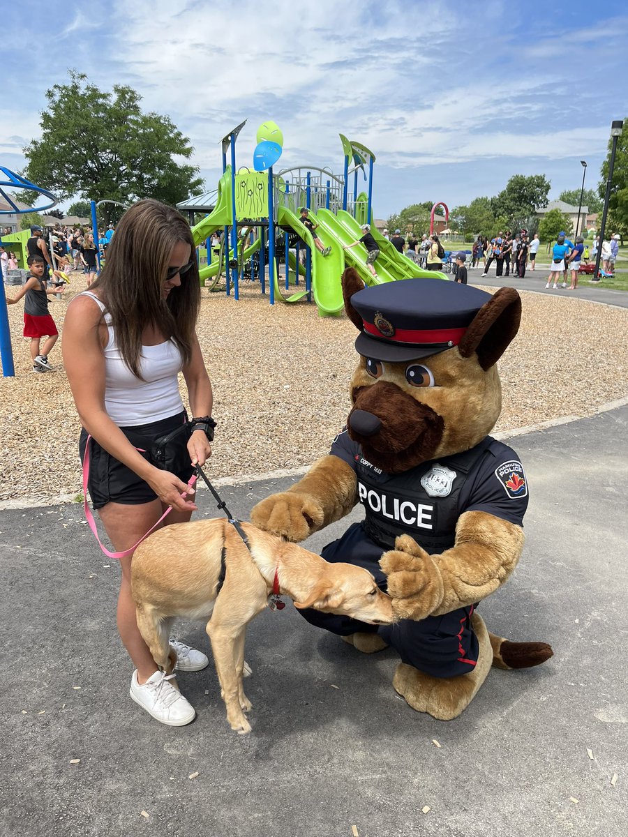 HamiltonPolice's tweet photo. The #HamOnt #community came together today for the  grand opening of the Jude Strickland Memorial Playground in honour of his memory. https://t.co/MHDc3MxYQp