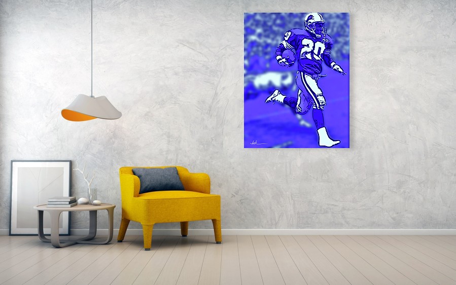 Barry Sanders touchdown run
@BarrySanders #Barry @Lions #Detroit #touchdown #painting #HallOfFame #legend 
https://t.co/Ehkq6PCBK1 https://t.co/z4w28KlzKE