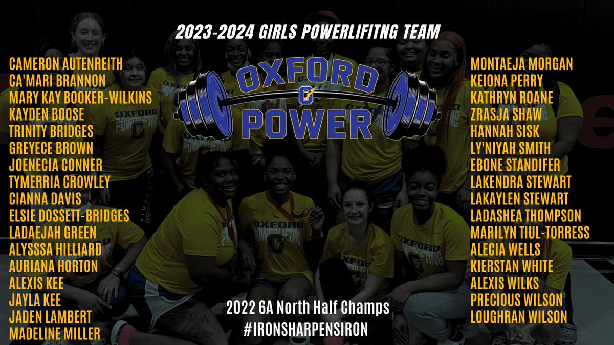 Introducing our 2023-2024 Girls Powerlifting Team! Coach Boose will reach out to everyone soon! #IronSharpensIron