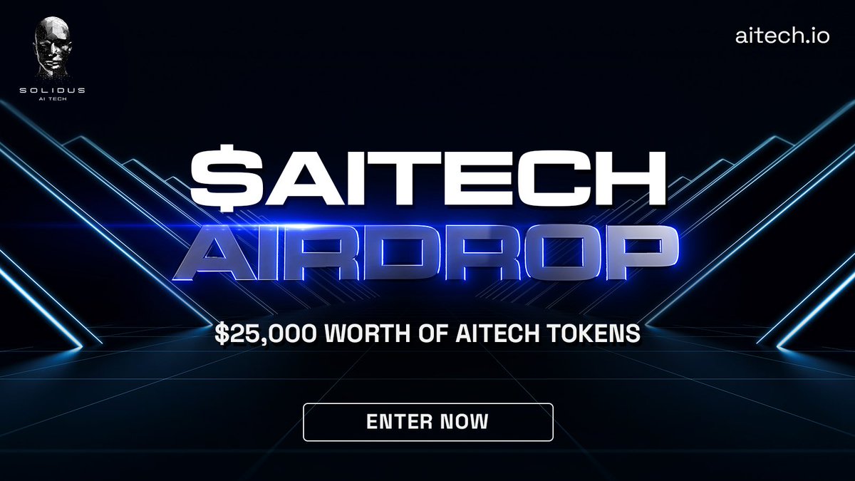 📣 Reminder: $25,000 AITECH Airdrop Update! ✍️ Over 90,000+ users registered. 🏆 Upto $5,000 for Top 50 referrers. 🎉 1000 Winners for $15 worth of $AITECH. 🗓️ Ends 31st July, Register now ⤵️ 🧑🏻‍💻 gleam.io/KqiWS/solidus-…